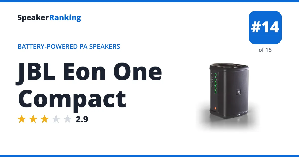 JBL Eon One Compact ranking card