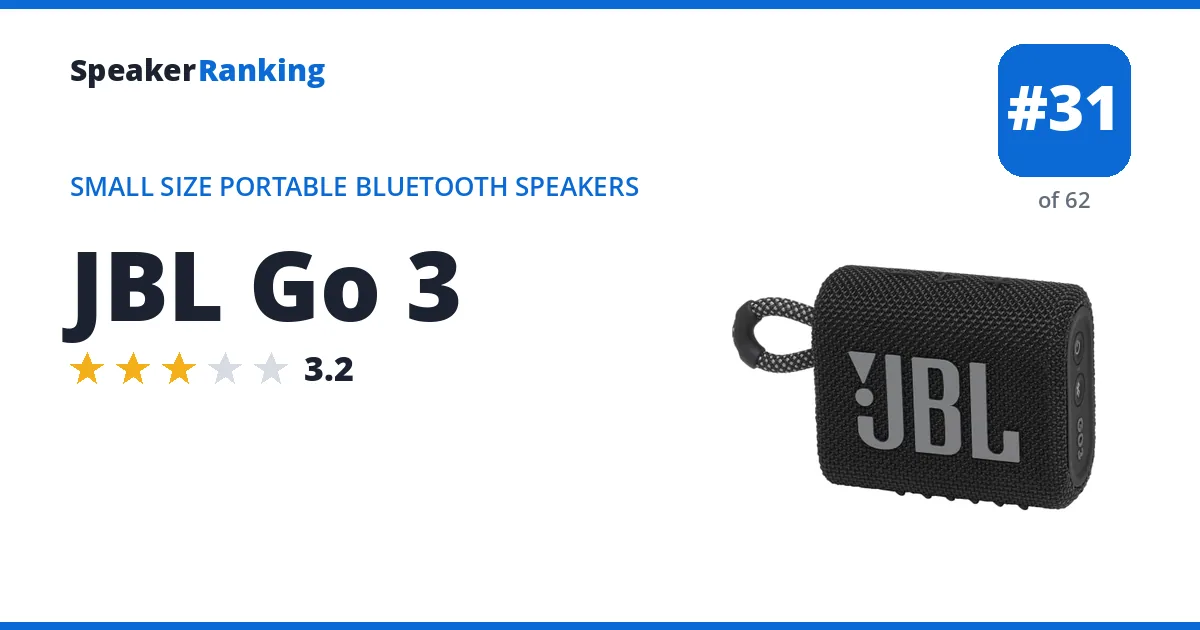 JBL Go 3 ranking card