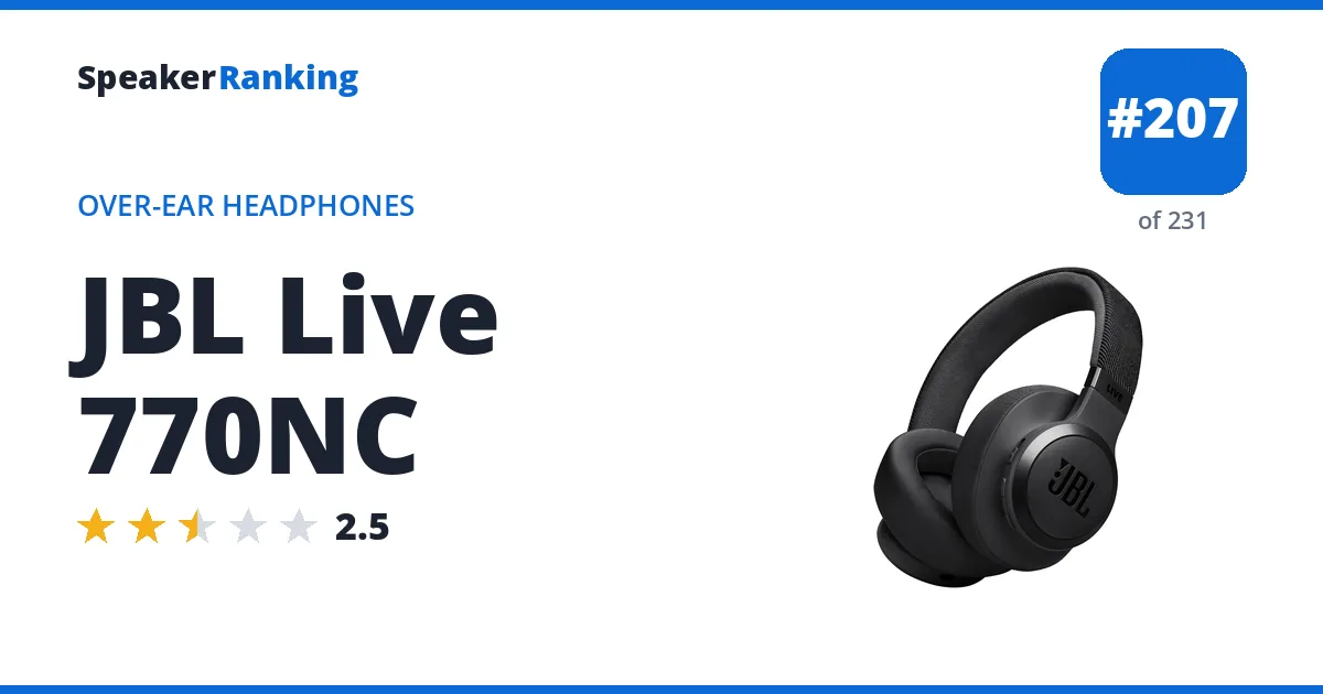 JBL Live 770NC ranking card