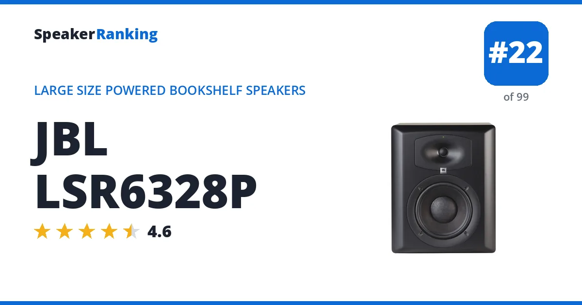 JBL LSR6328P - ranked #22 of 99 Large Size Powered Bookshelf Speakers · Editor's rating 4.6/5