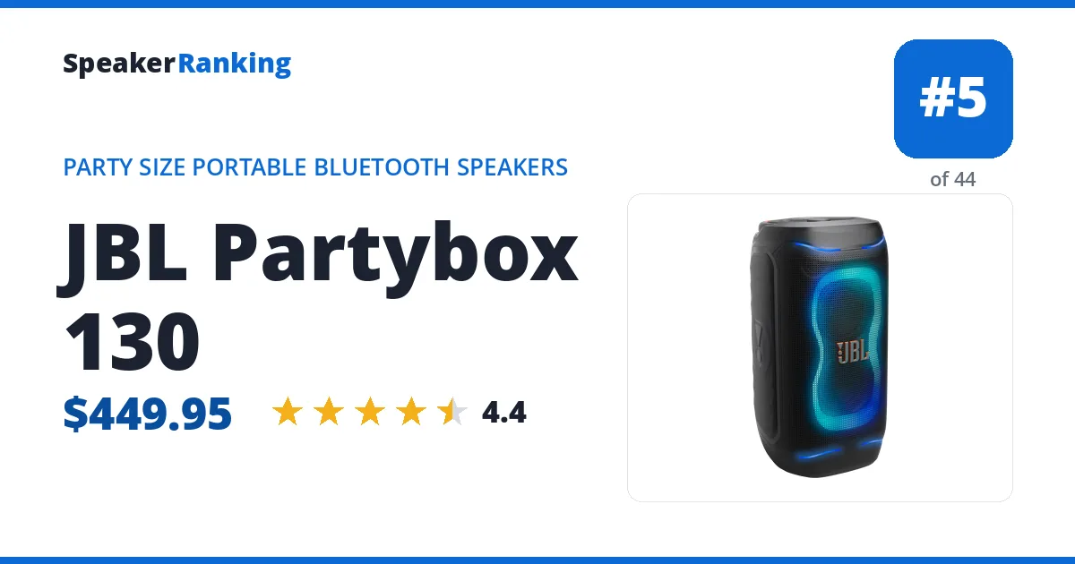 JBL Partybox 130 ranking card