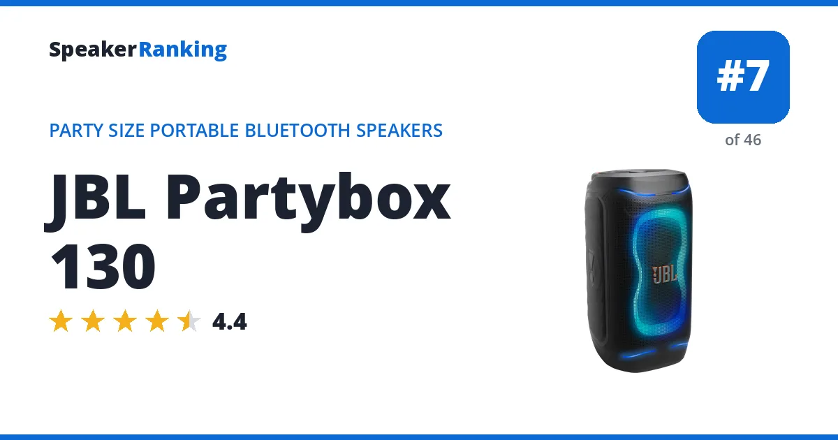 JBL Partybox 130 ranking card