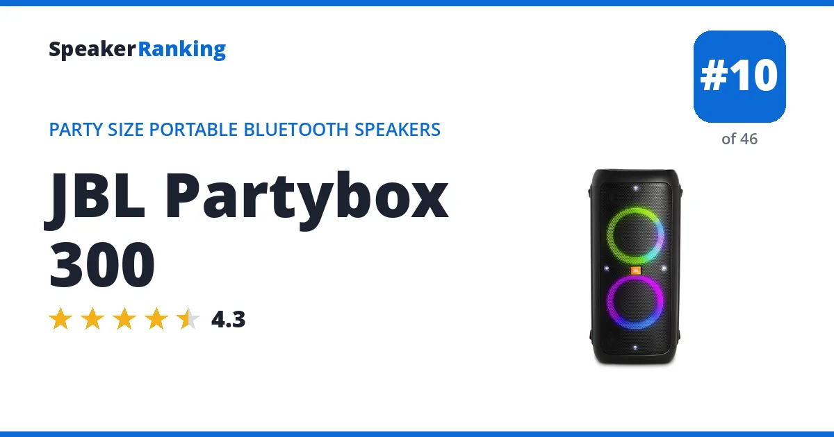 JBL Partybox 300 ranking card