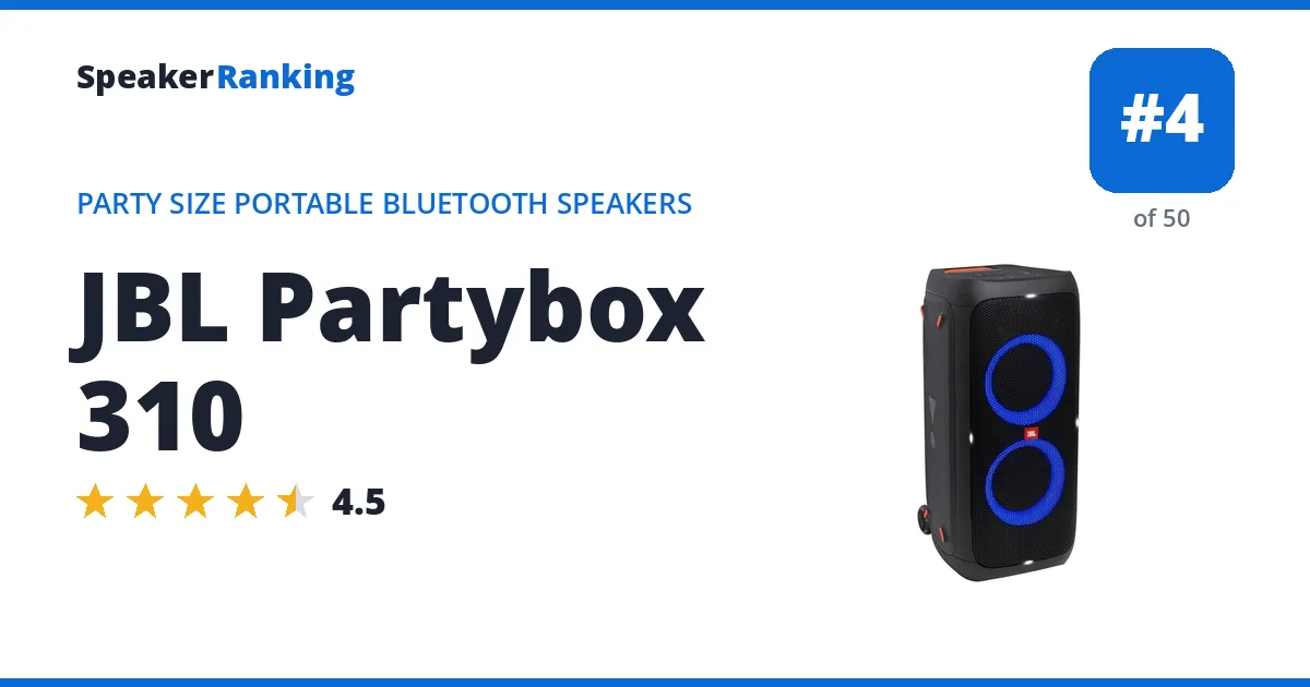 JBL Partybox 310 ranking card
