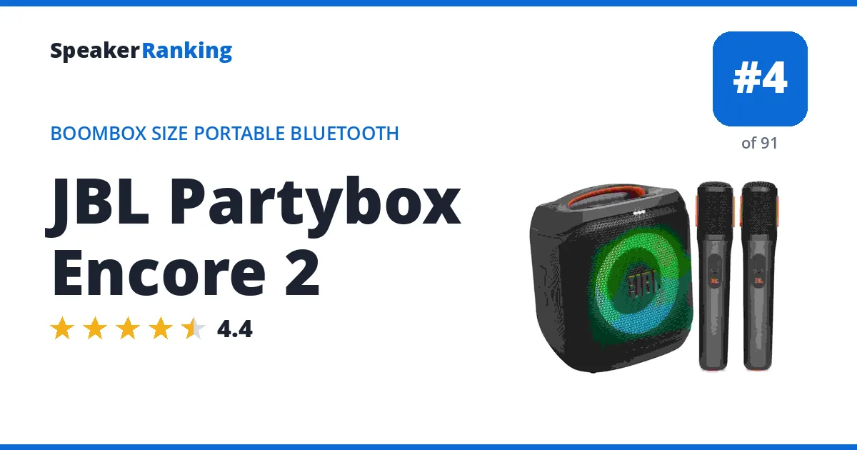 JBL Partybox Encore 2 ranking card