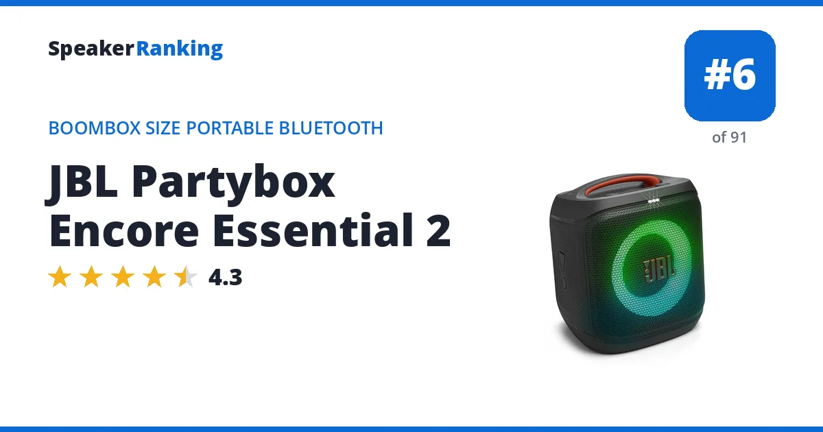 JBL Partybox Encore Essential 2 ranking card