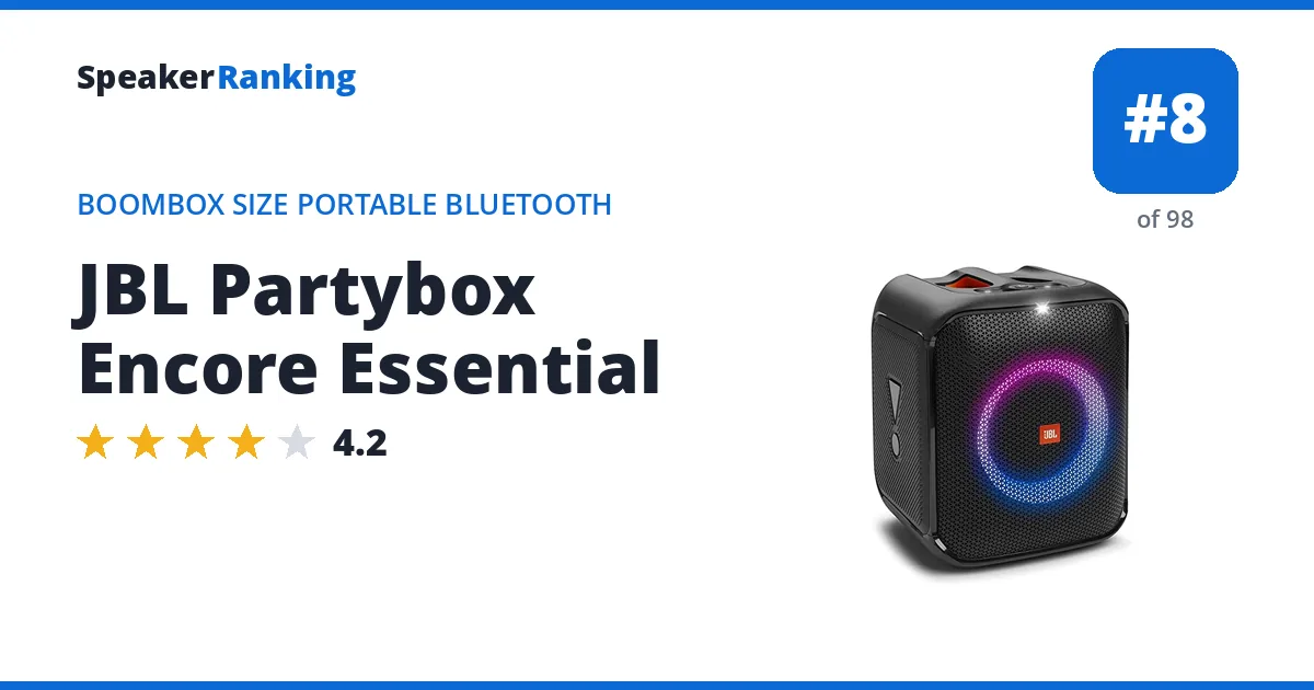 JBL Partybox Encore Essential ranking card