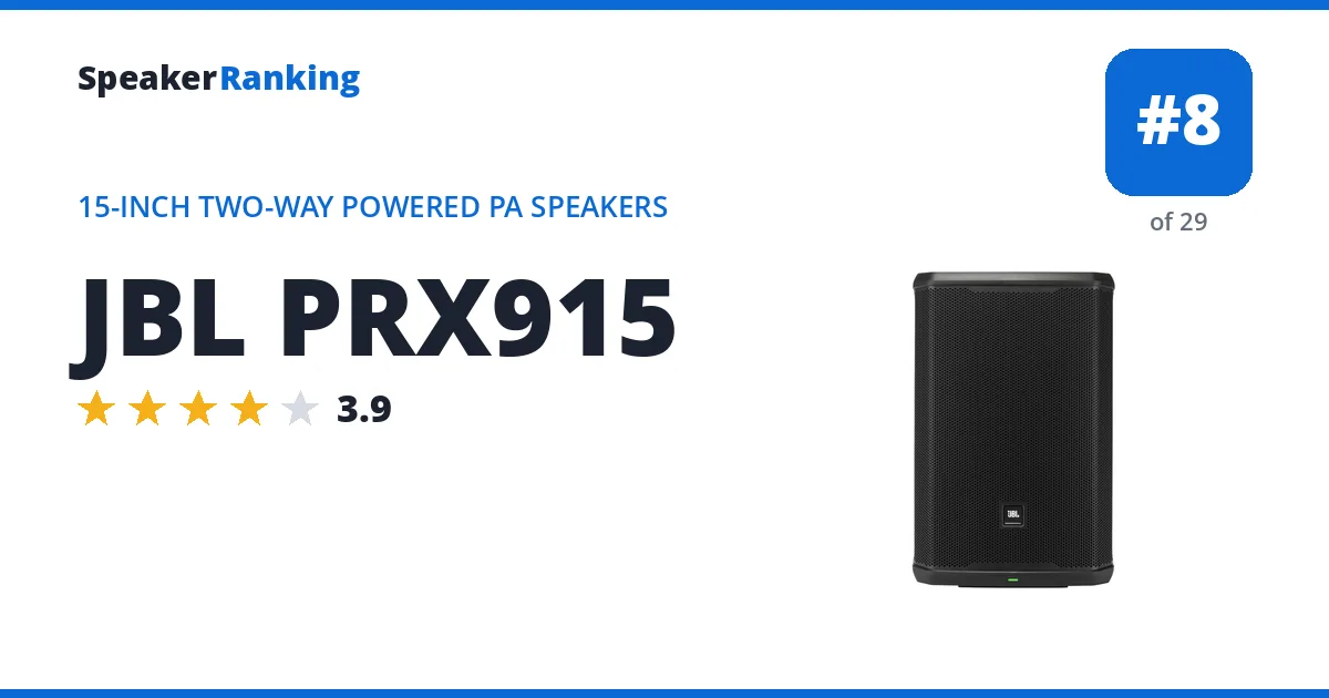 JBL PRX915 ranking card