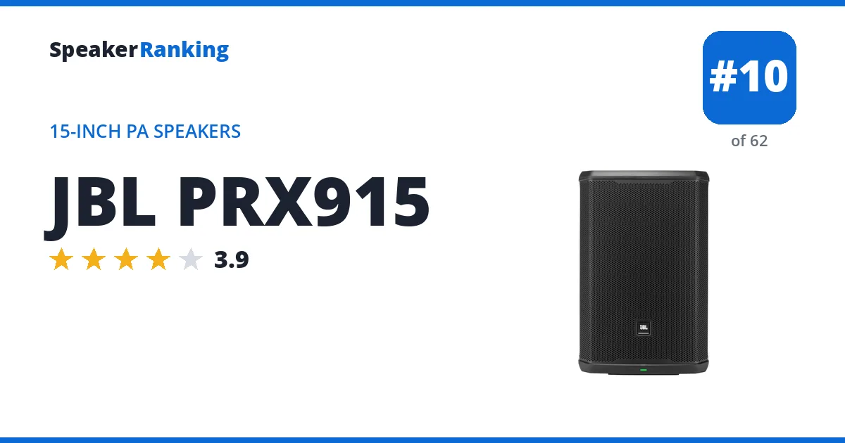 JBL PRX915 ranking card