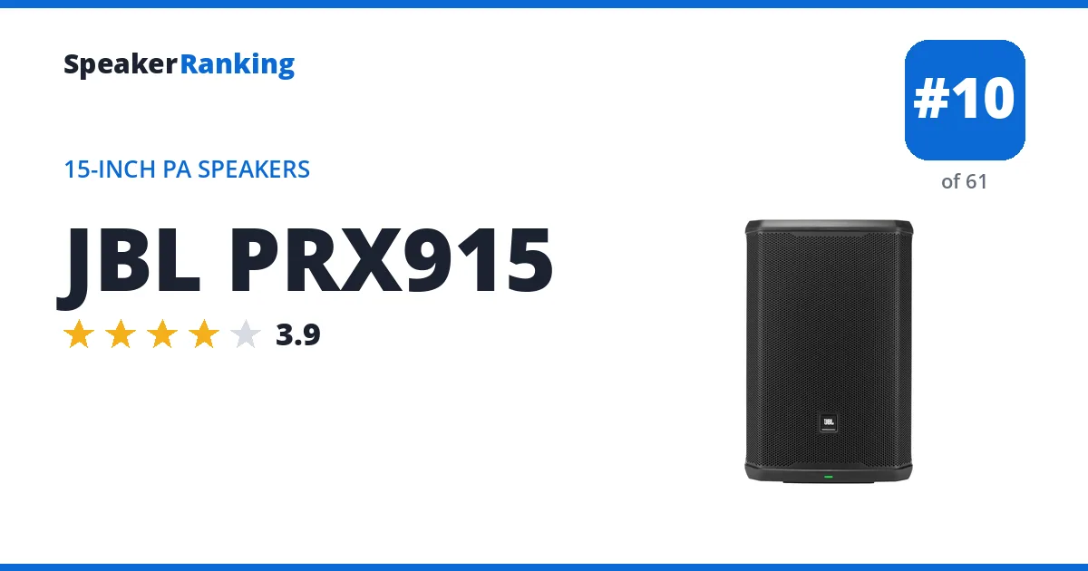 JBL PRX915 ranking card