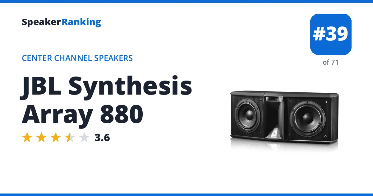 JBL Synthesis Array 880 - ranked #39 of 71 Center Channel Speakers · Editor's rating 3.6/5