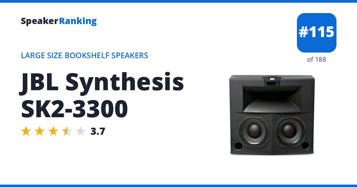 JBL Synthesis SK2-3300 - ranked #115 of 188 Large Size Bookshelf Speakers · Editor's rating 3.7/5