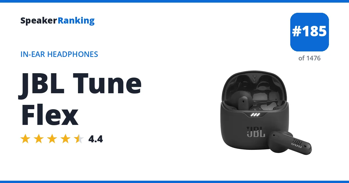 JBL Tune Flex - ranked #173 of 1448 In-Ear Headphones · Editor's rating 4.4/5