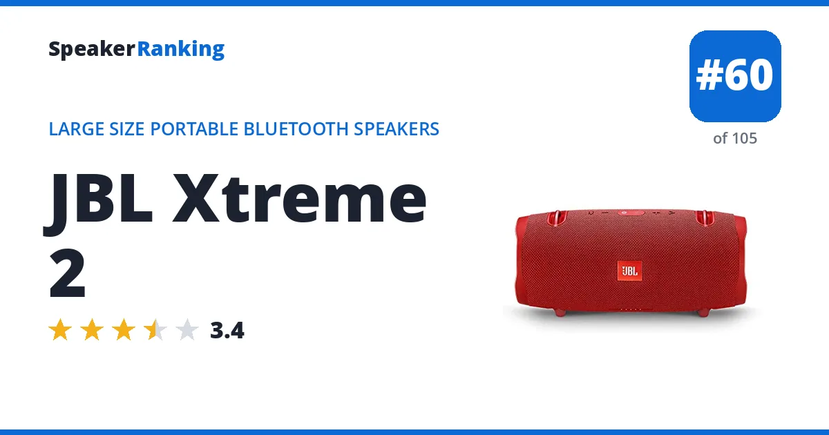 JBL Xtreme 2 ranking card