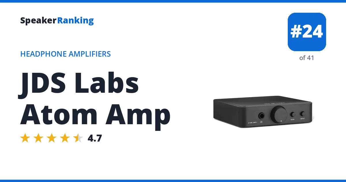 JDS Labs Atom Amp - ranked #24 of 41 Headphone Amplifiers · Editor's rating 4.7/5