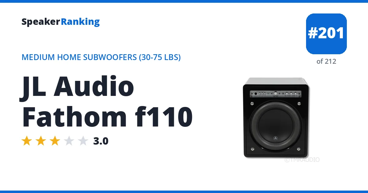 JL Audio Fathom f110 ranking card