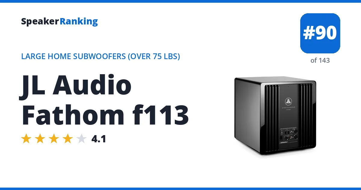 JL Audio Fathom f113 ranking card