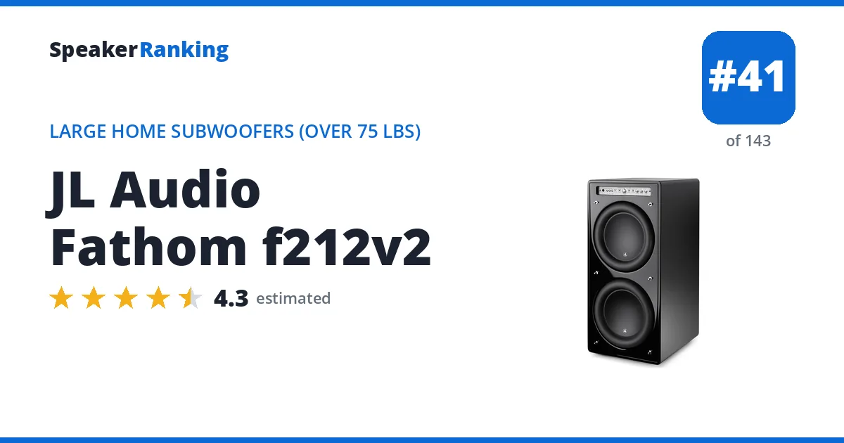 JL Audio Fathom f212v2 ranking card