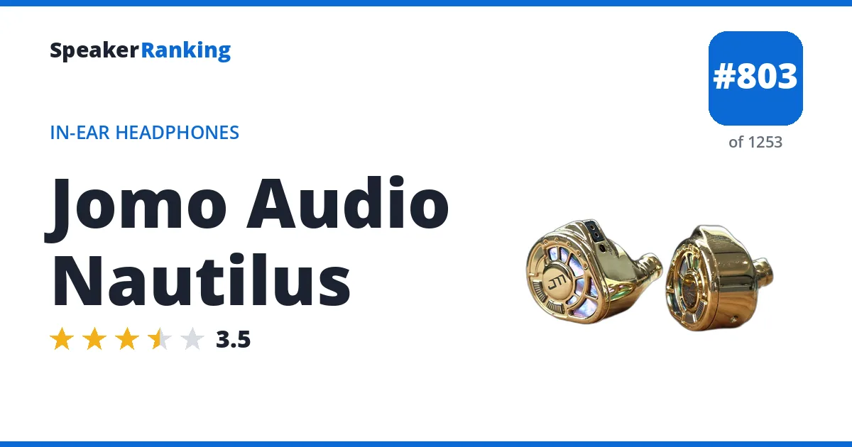 Jomo Audio Nautilus - ranked #803 of 1253 In-Ear Headphones · Editor's rating 3.5/5
