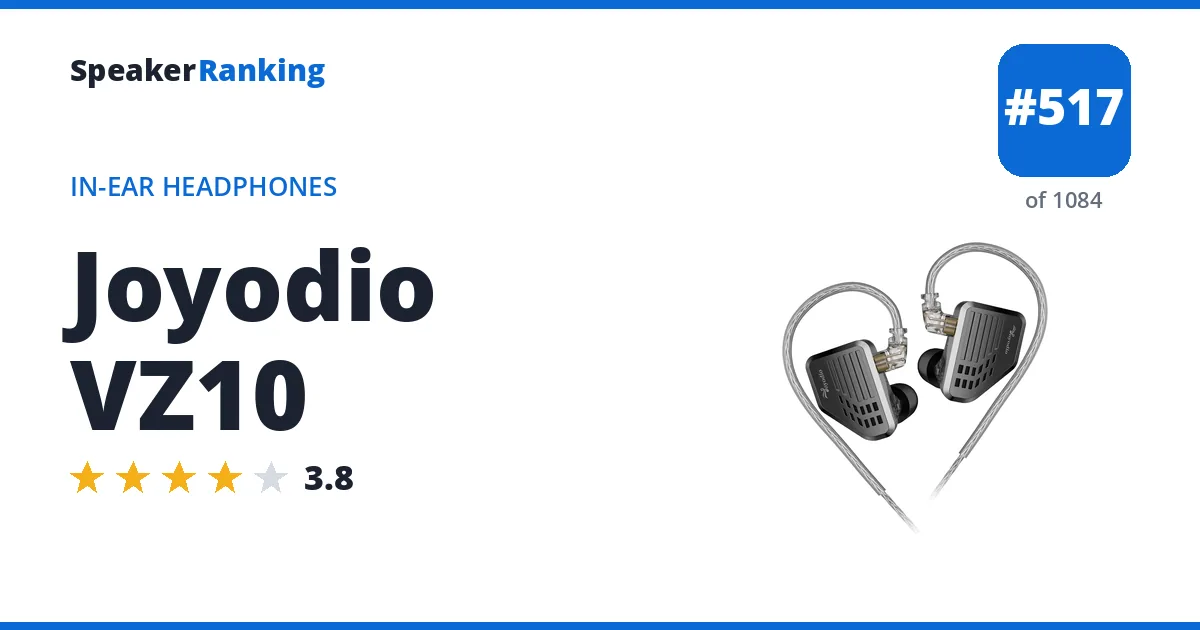 Joyodio VZ10 - ranked #517 of 1084 In-Ear Headphones · Editor's rating 3.8/5