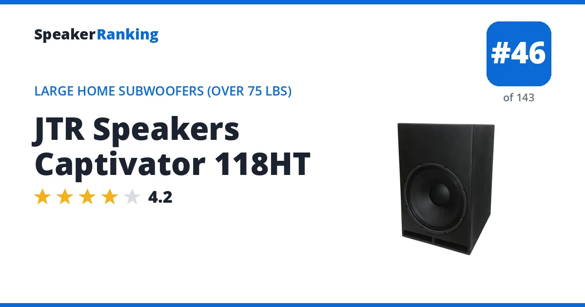 JTR Speakers Captivator 118HT ranking card