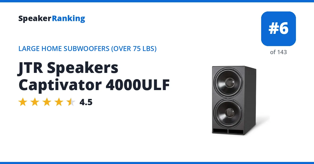 JTR Speakers Captivator 4000ULF ranking card