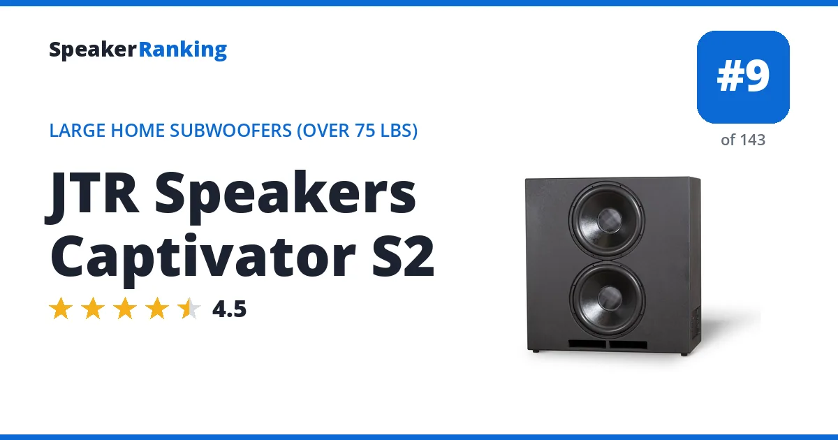JTR Speakers Captivator S2 ranking card