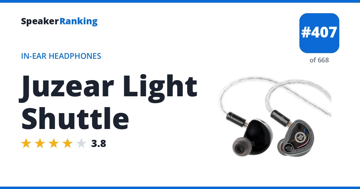 Juzear Light Shuttle - ranked #403 of 657 In-Ear Headphones · Editor's rating 3.8/5