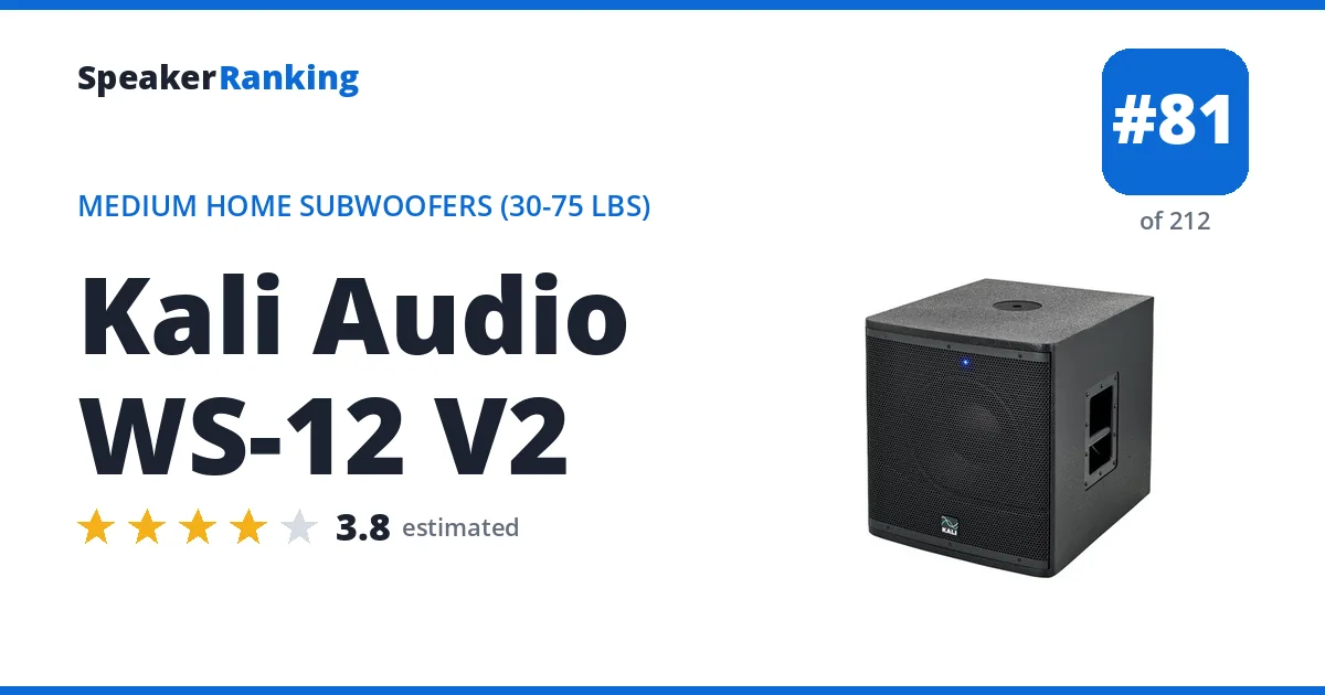 Kali Audio WS-12 V2 ranking card