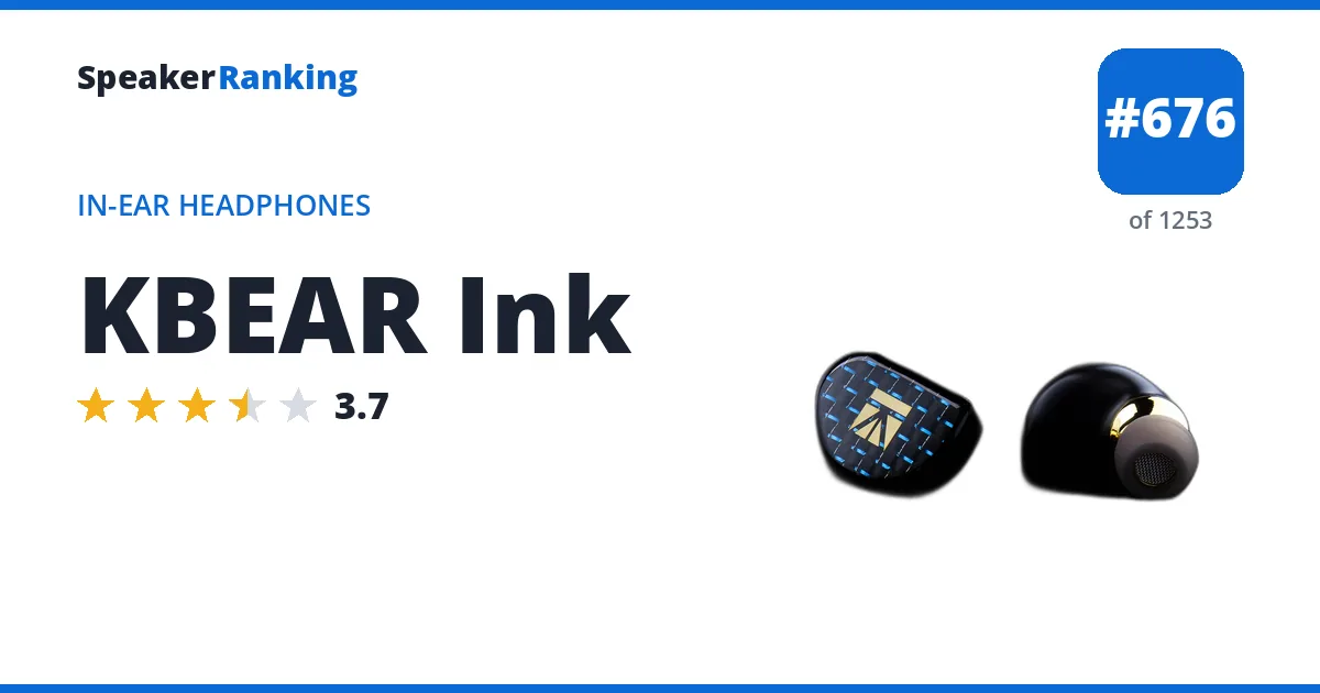 KBEAR Ink - ranked #676 of 1253 In-Ear Headphones · Editor's rating 3.7/5