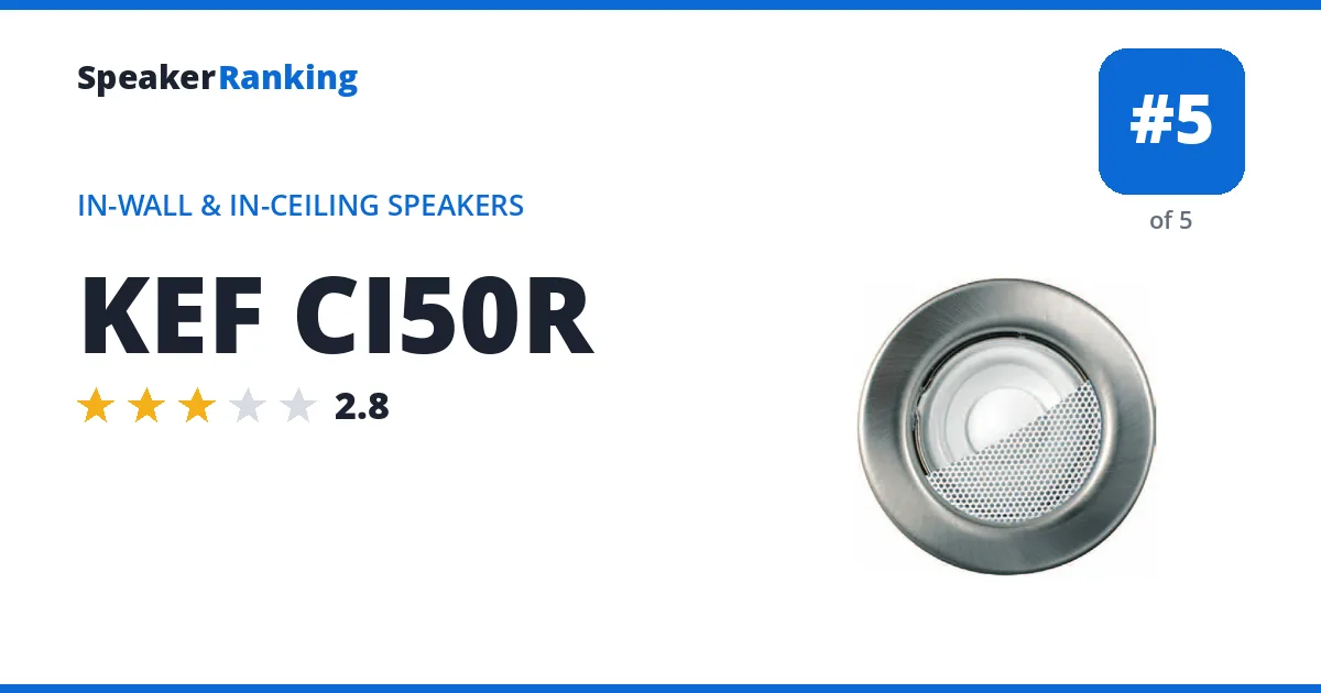 KEF CI50R - ranked #5 of 5 In-Wall & In-Ceiling Speakers · Editor's rating 2.8/5