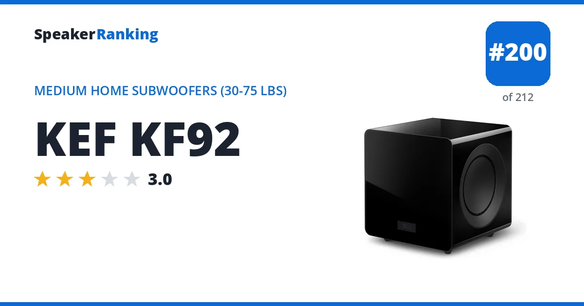 KEF KF92 ranking card
