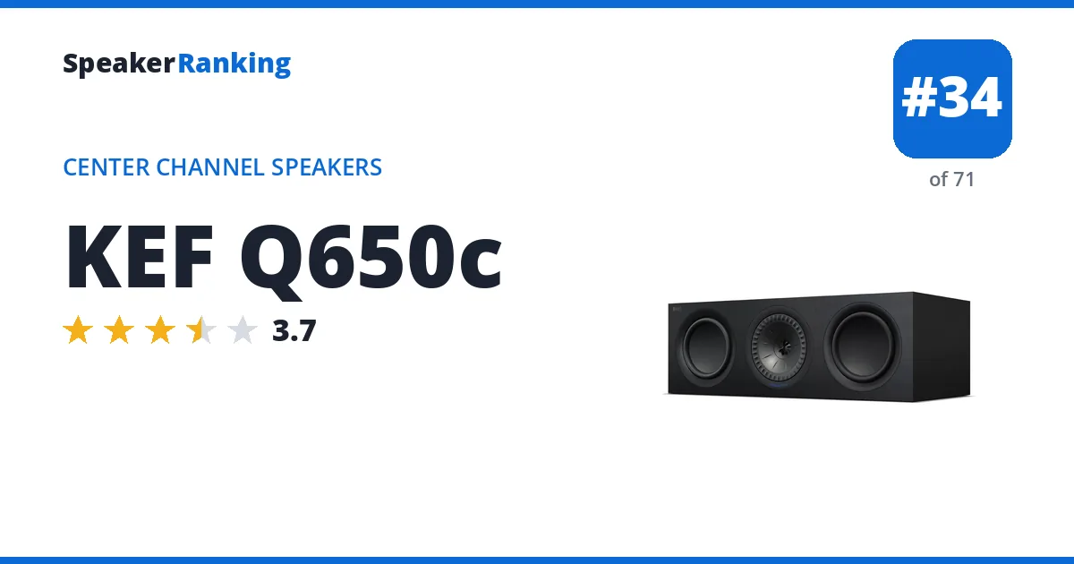 KEF Q650c - ranked #34 of 71 Center Channel Speakers · Editor's rating 3.7/5