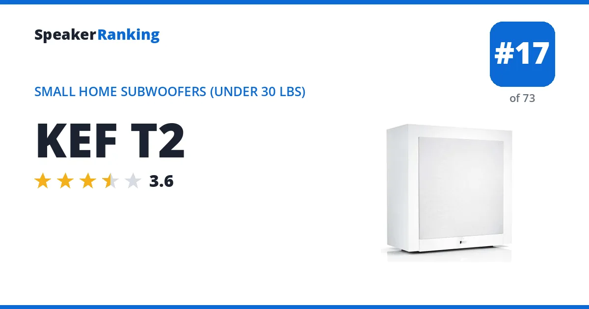 KEF T2 ranking card
