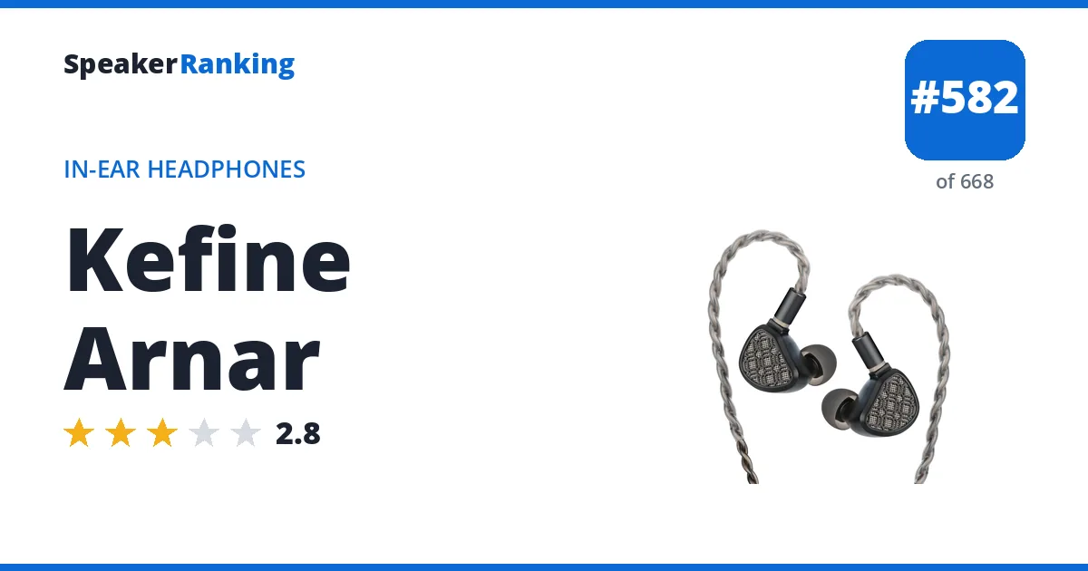 Kefine Arnar - ranked #578 of 657 In-Ear Headphones · Editor's rating 2.8/5