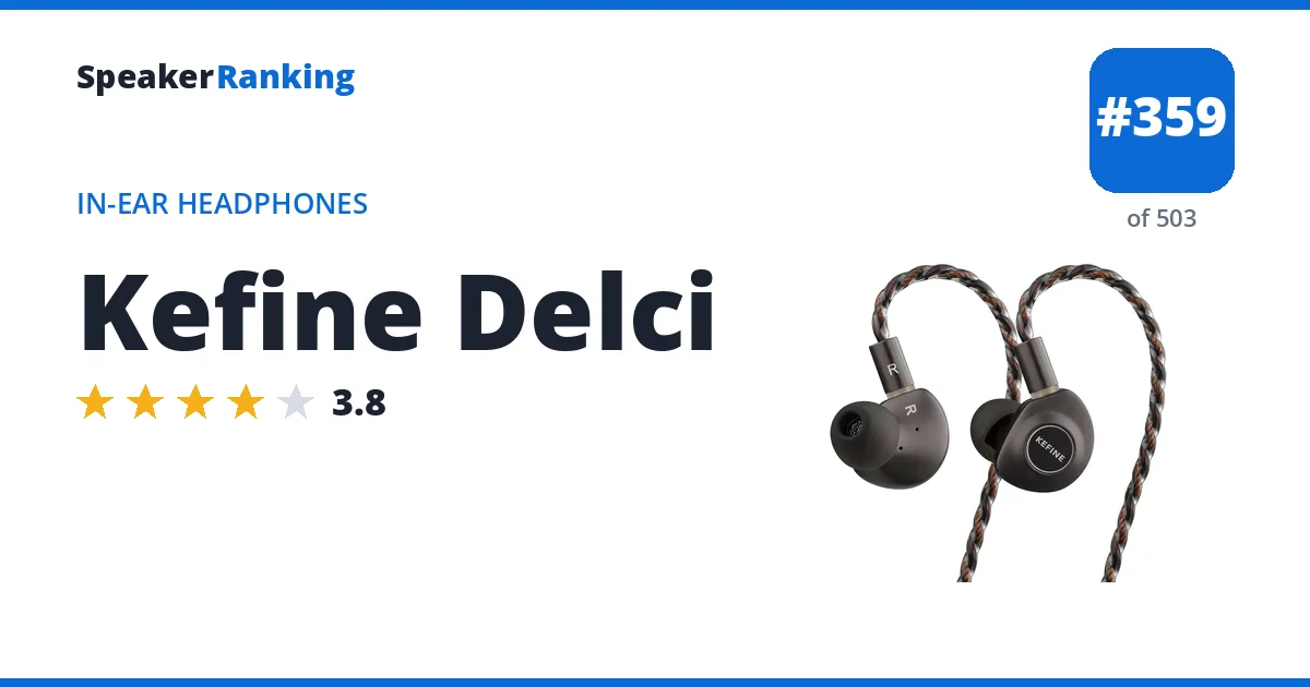 Kefine Delci - ranked #343 of 487 In-Ear Headphones · Editor's rating 3.8/5