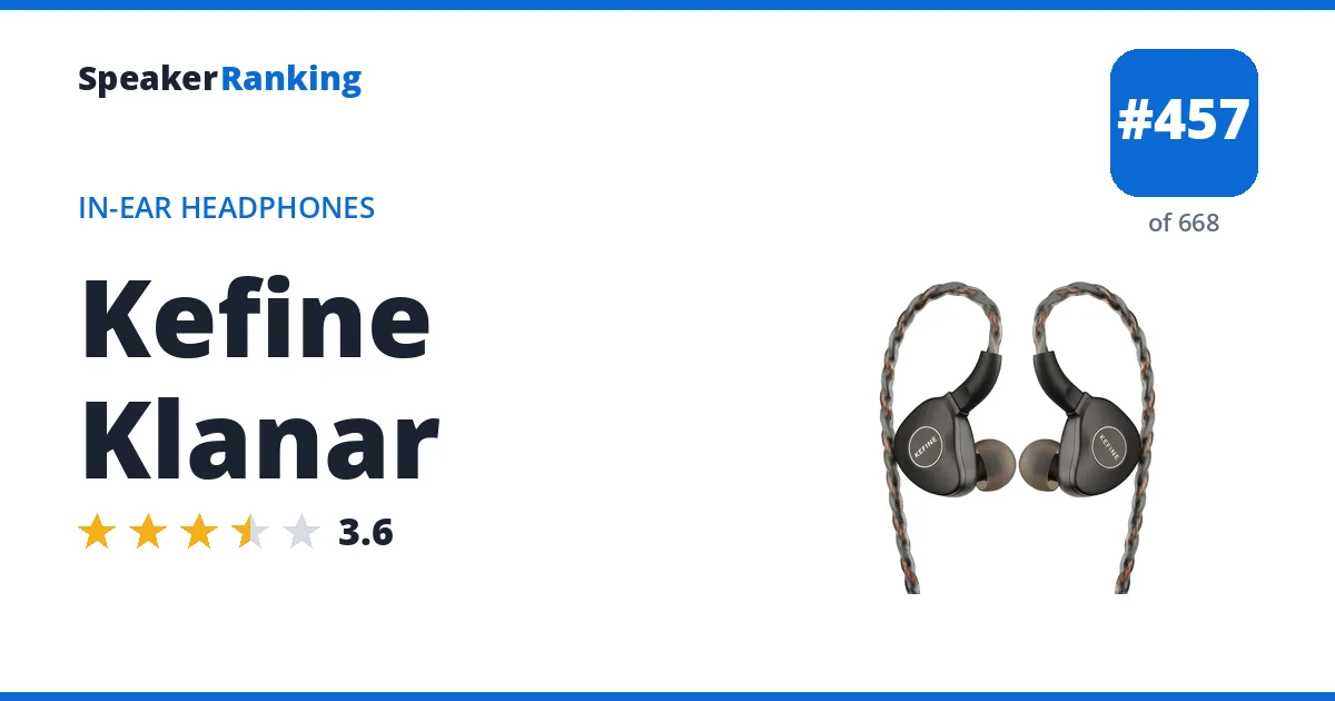 Kefine Klanar - ranked #453 of 657 In-Ear Headphones · Editor's rating 3.6/5