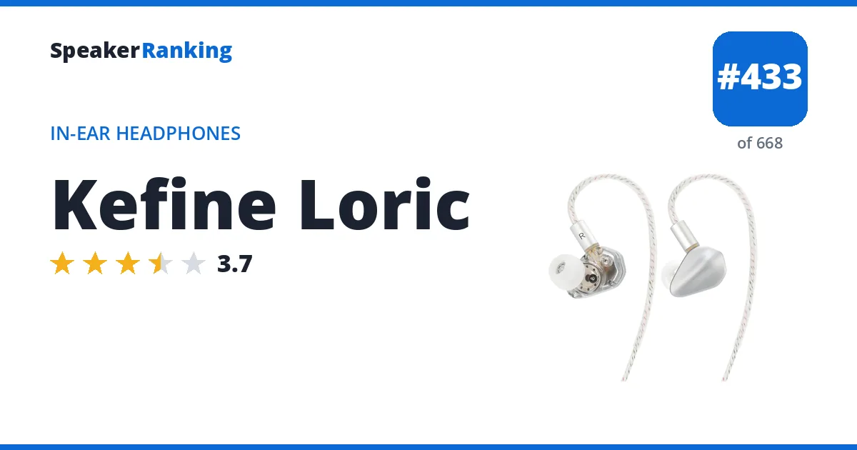 Kefine Loric - ranked #429 of 657 In-Ear Headphones · Editor's rating 3.7/5