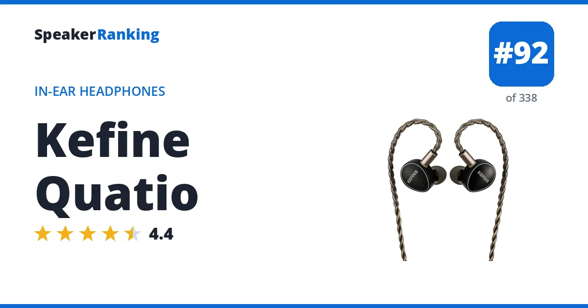 Kefine Quatio - ranked #92 of 297 In-Ear Headphones · Editor's rating 4.4/5