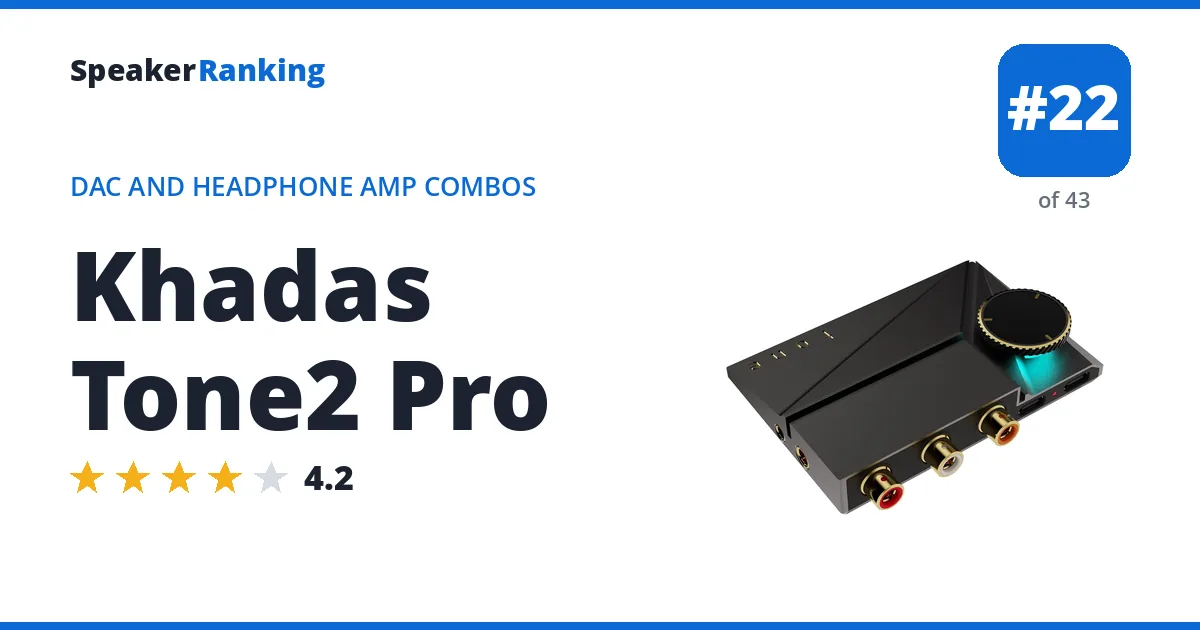 Khadas Tone2 Pro - ranked #22 of 43 DAC and Headphone Amp Combos · Editor's rating 4.2/5