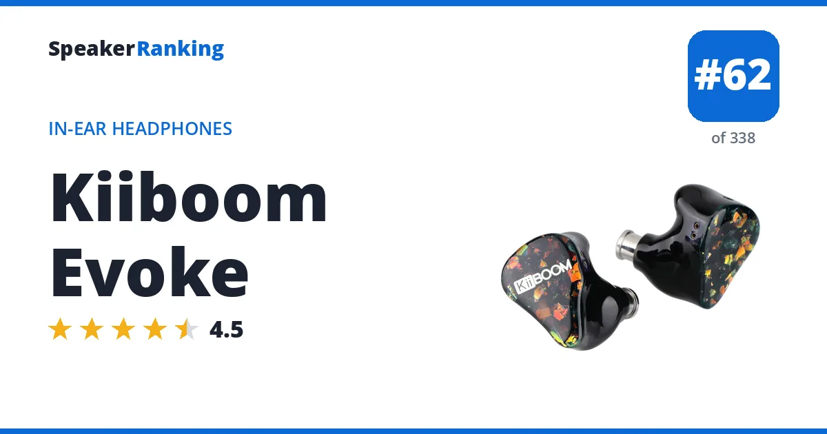 Kiiboom Evoke - ranked #62 of 297 In-Ear Headphones · Editor's rating 4.5/5