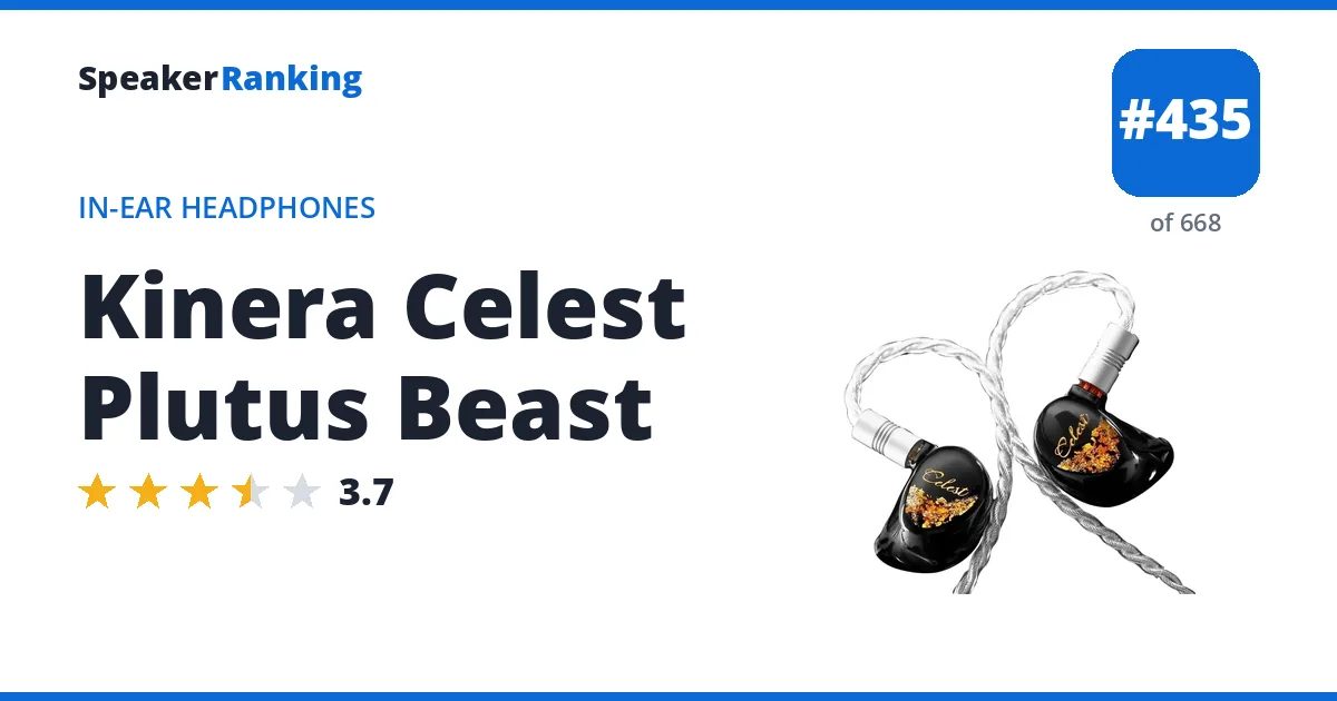 Kinera Celest Plutus Beast - ranked #431 of 657 In-Ear Headphones · Editor's rating 3.7/5