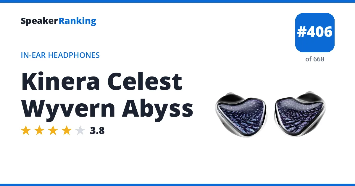 Kinera Celest Wyvern Abyss - ranked #402 of 657 In-Ear Headphones · Editor's rating 3.8/5