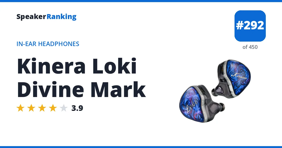 Kinera Loki Divine Mark - ranked #292 of 450 In-Ear Headphones · Editor's rating 3.9/5