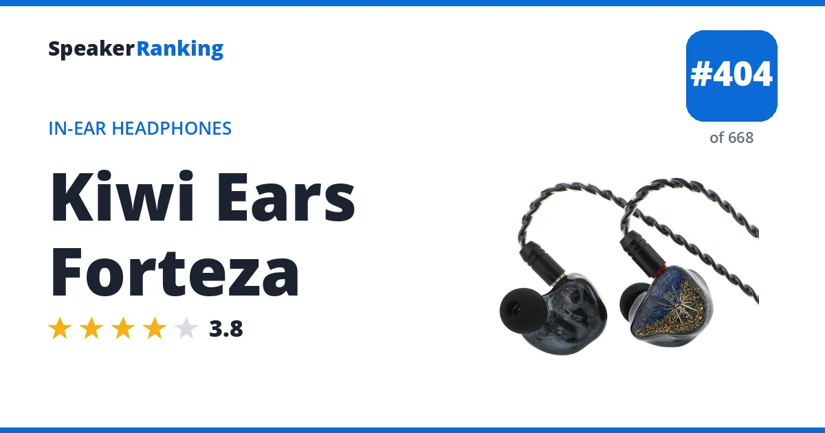 Kiwi Ears Forteza - ranked #400 of 657 In-Ear Headphones · Editor's rating 3.8/5