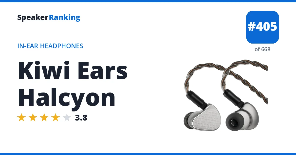 Kiwi Ears Halcyon - ranked #401 of 657 In-Ear Headphones · Editor's rating 3.8/5