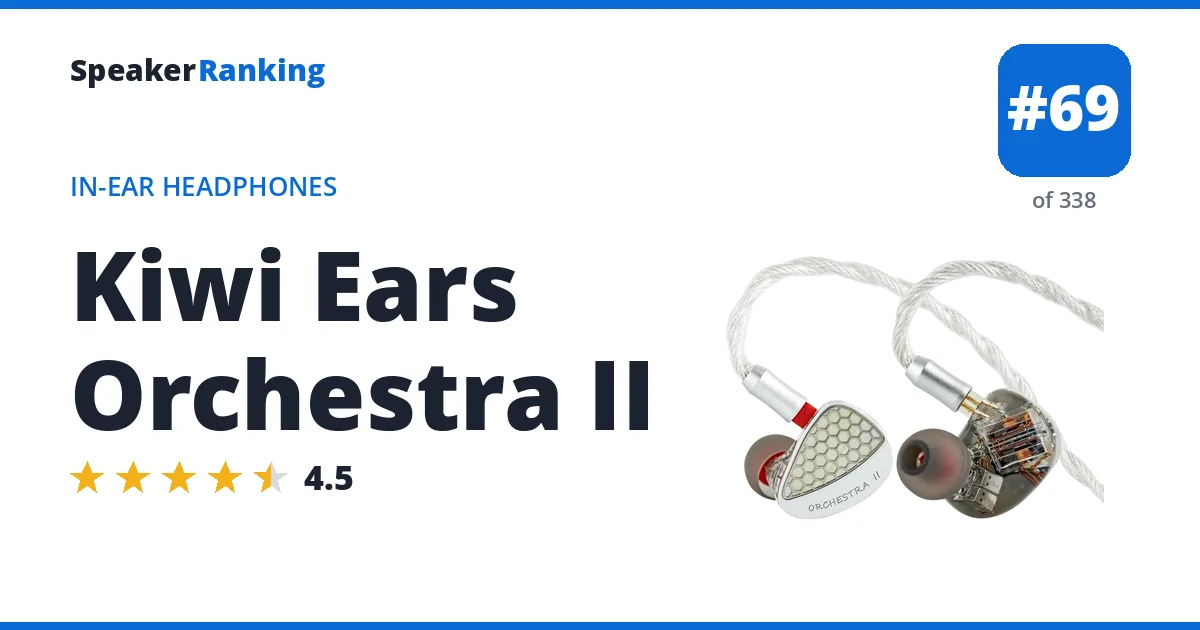 Kiwi Ears Orchestra II - ranked #69 of 297 In-Ear Headphones · Editor's rating 4.5/5