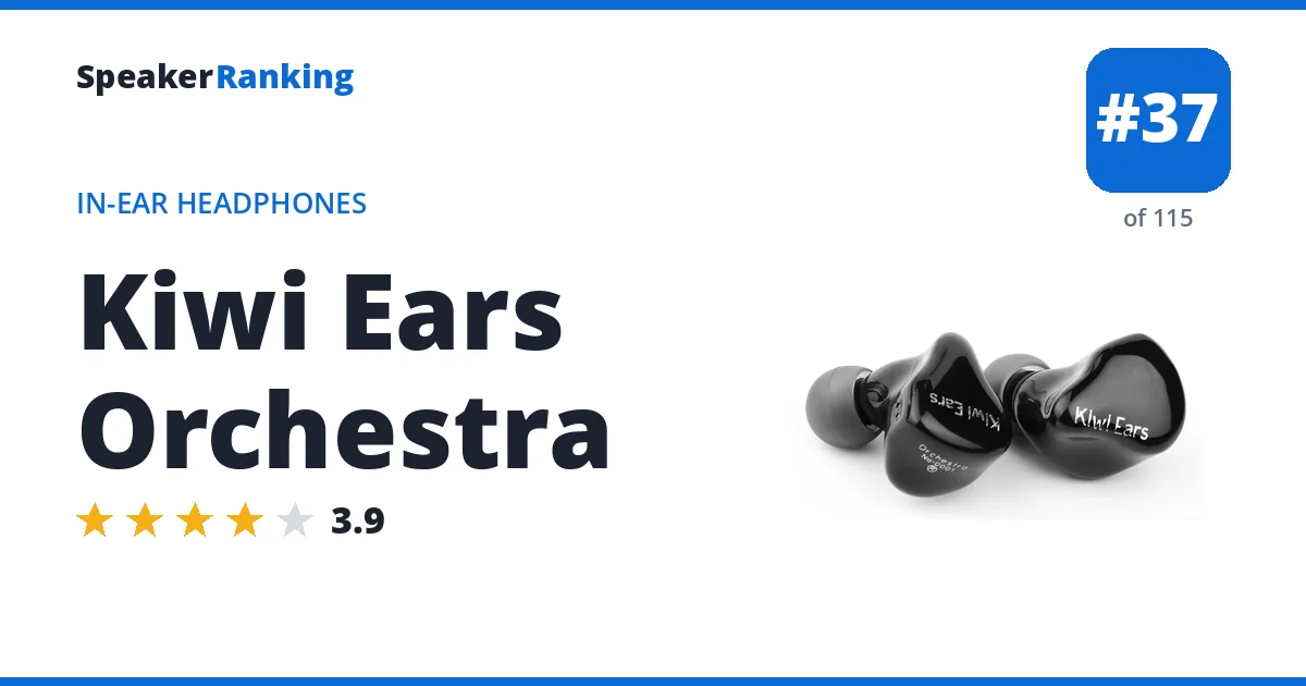 Kiwi Ears Orchestra - ranked #37 of 115 In-Ear Headphones · Editor's rating 3.9/5