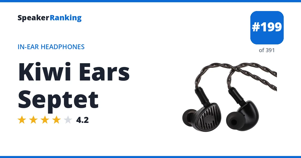 Kiwi Ears Septet - ranked #199 of 361 In-Ear Headphones · Editor's rating 4.2/5