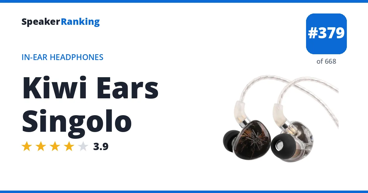 Kiwi Ears Singolo - ranked #375 of 657 In-Ear Headphones · Editor's rating 3.9/5